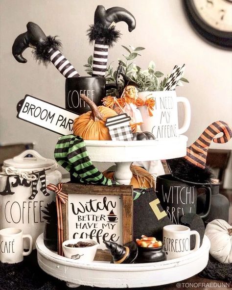 Tray Decoration Ideas, Tray Decoration, Farmhouse Halloween, Halloween Miniatures, Fall Kitchen, Decor Bundle, Halloween Items, Decorating Inspiration, Decorative Trays