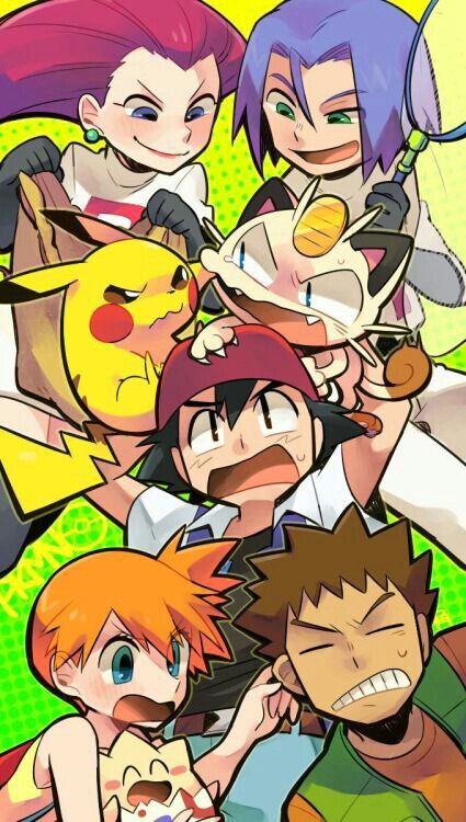 Ash, Misty, Brock, Pikachu, Togepi, Meowth, Jessie, James, Team Rocket, funny; Pokemon / lockscreen / wallpaper Equipe Rocket Pokemon, Pokemon Original, Pokemon Team Rocket, Series Wallpaper, Ash And Misty, Gameboy Color, Pokémon Master, Pokemon Fusion, Pokemon Teams