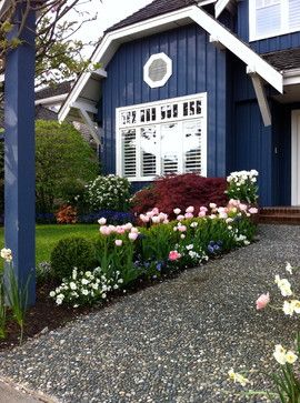 Garden Planning Ideas for Your Home - Town & Country Living Benjamin Moore Newburyport Blue, Newburyport Blue, Blue Home Exterior, Home Exterior Paint, House Redo, Exterior House Color, Outdoor House, Cottage Exterior, Blue Cottage