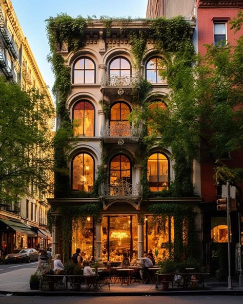 Pictures Of Architecture, New York Architecture Photography, Cute Apartment Exterior, Brooklyn Architecture, Houses In The City, Nyc Architecture, West Village Nyc, Building Inspiration, Apartment Exterior