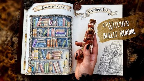 Fantasy Bujo Theme, Fantasy Bujo, Fantasy Bullet Journal, Fantasy Journal Pages, Bujo 2025, Ink Tutorial, January Journal, Bullet Journal Setup, Fairy Tale Theme