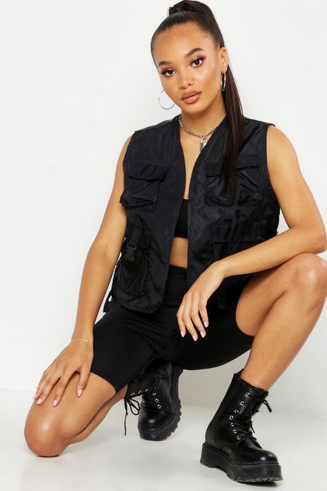 Utility Vest #sponsored, , #AD, #Ad, #Vest, #Utility Utility Vest Outfit Streetwear, Utility Vest Outfits For Women, Utility Vest Outfit, Vest Outfits Men, Cocktail Length Dress, Vest Outfits For Women, Rave Fits, Women's Vests, Vest Outfit