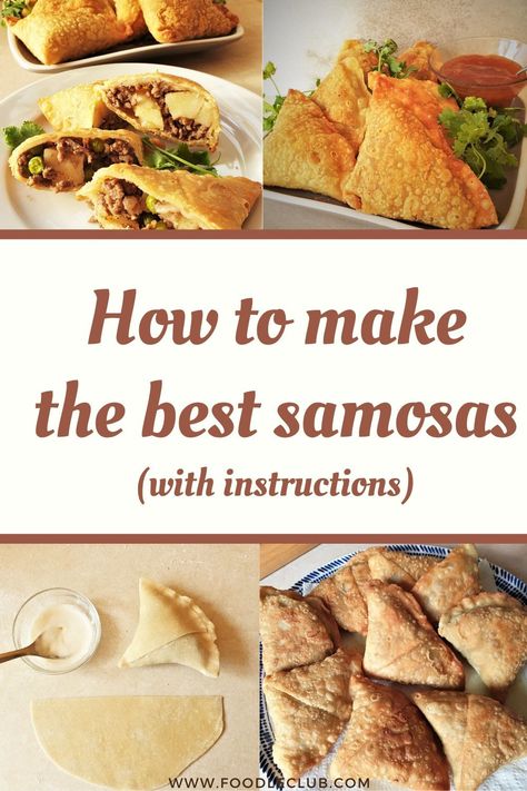 Samosa Recipe Beef, Beef Samosas Recipe, How To Make Samosas Step By Step, Beef Samosa Filling, Samosa Potato Filling, Meat Samosa, Corn In The Oven, Chicken Lettuce Cups, Spicy Meatballs