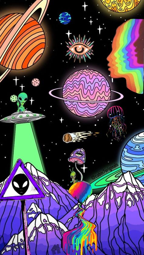 #space #alien #trippy #spacevibes Alien Iphone Wallpaper, Trippy Alien, Trippy Posters, Trippy Pictures, Trippy Aesthetic, Trippy Iphone Wallpaper, Trippy Wall, Alien Drawings, Trippy Drawings