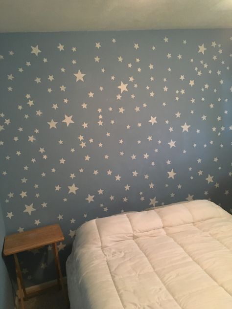 Star Wallpaper Room, Boys Star Bedroom, Wallpaper Room Ideas, Rooms For Boys, Star Bedroom, Wallpaper Room, Star Stencil, My Dream Bedroom, Star Wallpaper