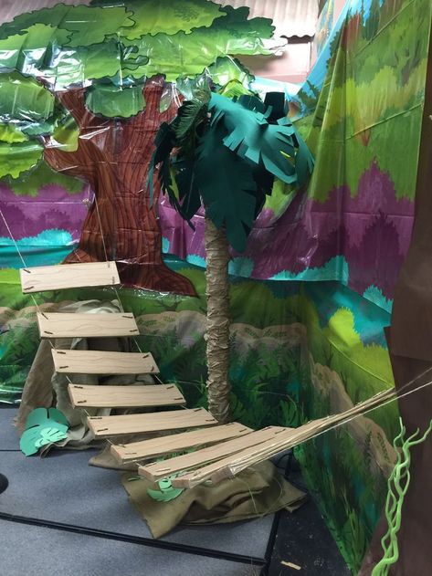 Jungle Journey Vbs, Vbs Craft Ideas, Vbs Jungle, Jungle Theme Decorations, Vbs Craft, Jungle Theme Classroom, Vbs Decorations, Rainforest Theme, Jungle Thema