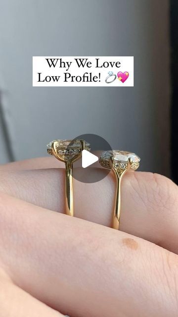 Laura Preshong ~ Wedding Rings on Instagram: "Have we ever mentioned low profile engagement rings are kind of our thing… 😘 Never enough reminders that low profile settings are perfect for everyone, and of course stunning! 💖

#lowprofile #lowsetengagementring #engagementring #ootd #dailywear #engagementringinspiration #engagementtips #proposalideas #proposalgoals #smallbusiness #womenownedbusiness" Low Profile Engagement Ring Wedding Set, Low Setting Engagement Ring, Low Set Engagement Ring, Laura Preshong, Low Profile Engagement Rings, Profile Settings, Engagement Tips, Engagement Ring Inspiration, Engagement Sets