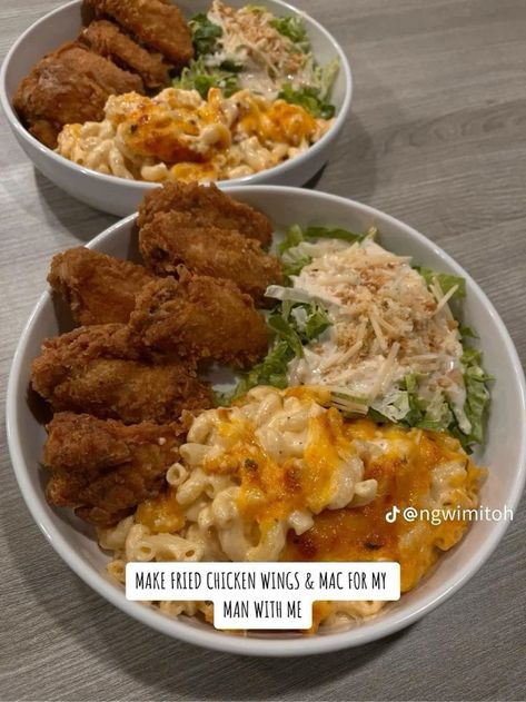 Wings And Mac And Cheese, Dinner Ideas Black People, Food Black People, 750 Shein Gift Card, Shein Gift Card, Foods To Cook, Soul Food Dinner, Fried Chicken Wings, Easy Healthy Meal Prep