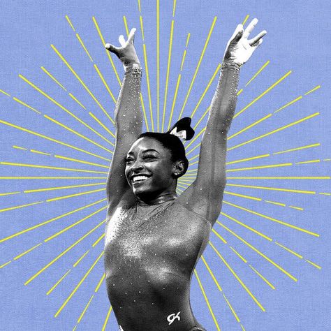 Opinion | Simone Biles Is Redefining Female Power in Sports - The New York Times Photoshop Poster Design, Female Power, Editorial Art, Sport Illustration, Simone Biles, Sports Hero, Sports Graphics, Sports Graphic Design, The Olympics