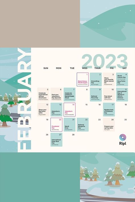 2023 Social Media, Calendar Design Inspiration, Calendar Graphic, Calendar Design Template, American Day, 달력 디자인, Business Calendar, Social Media Content Calendar, Content Calendar