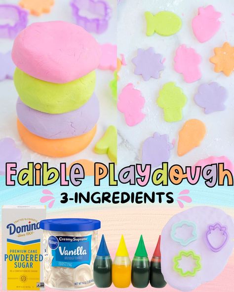 edible playdough pins. Edible Playdough Recipes, Edible Playdough Recipe, Play Doo, Edible Playdoh, Edible Play Dough Recipe, Edible Playdough, Babysitting Activities, Diy Mixes, Homemade Playdough Recipe