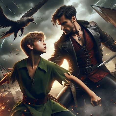 Peter Pan and Hook Peter Pan X Hook, Peter Pan X Captain Hook Fanart, Peter Pan And Jane, Hook And Wendy, Peter Pan Fanart, Captain Hook And Peter Pan, Peter Pan Fan Art Once Upon A Time, Peter Pan Hook, Hook Peter Pan