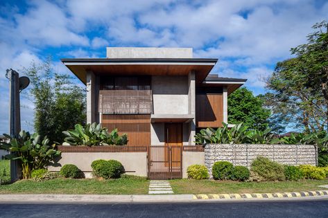 Architecture Philippines, Modern Filipino House, Exterior Paneling, Modern Bahay Kubo, Filipino House, Filipino Architecture, Modern Tropical House, Tropical Architecture, Vernacular Architecture