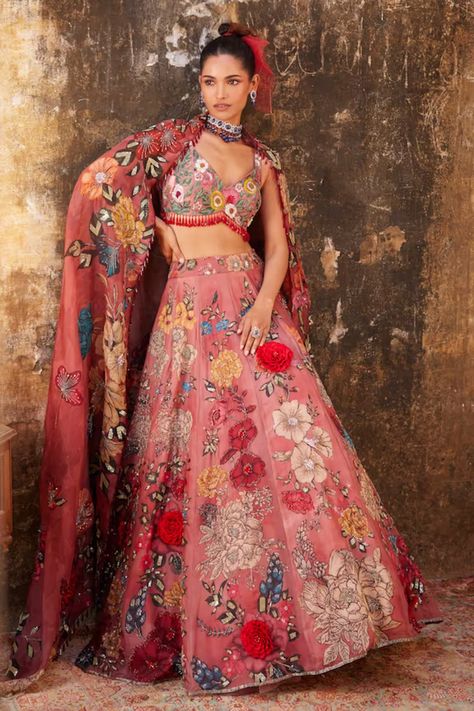 Varun Bahl, Lehenga Pattern, Trend 2024, Hand Embroidered Flowers, Lehenga Blouse, Designer Menswear, Hem Blouse, Mens Designer Fashion, Bridal Lehenga