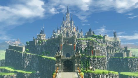 Legend Of Zelda Background, Images For Bloxburg, Zelda Background, Sketchbook School, House Concept Art, Hyrule Warriors Age Of Calamity, Anime Locations, Hyrule Castle, Zelda Tattoo