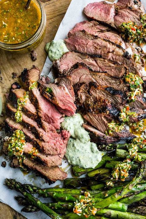 Wood Grilled Butterflied Leg of Lamb & Asparagus - American Lamb Board Grilled Leg Of Lamb, Butterflied Leg Of Lamb, Bbq Lamb, Holiday Roasts, Wood Grill, Premium Meat, Leg Of Lamb, Grilled Lamb, Grilling Season