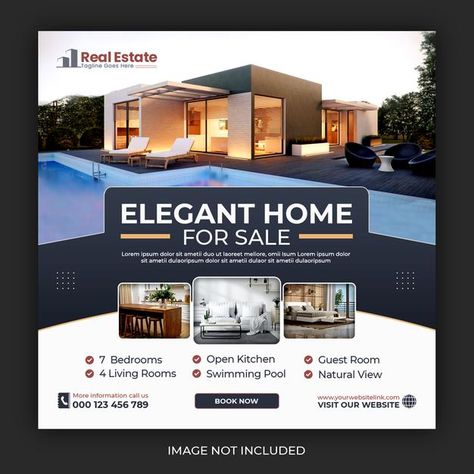 House Ads Design, House Banner Design, Real Estate Poster Design, Real Estate Banner, Inmobiliaria Ideas, House Poster, Estate House, Real Estate Advertising, Real Estate Marketing Design