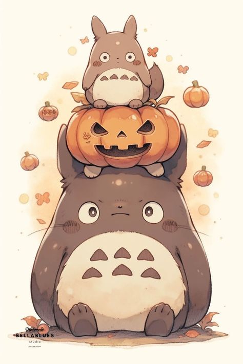 Chibi Ghibli Characters, Totoro Illustration, Moye Moye, Totoro Wallpaper, Kawaii Totoro, Ghibli Animation, Cute Totoro, Totoro Art, Studio Ghibli Background