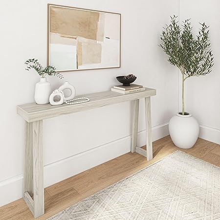 White Console Table Entryway, Table For Hallway, Classic Console Table, Narrow Entryway Table, Behind The Couch, Classic Console, Narrow Entryway, Long Console Table, Narrow Console Table