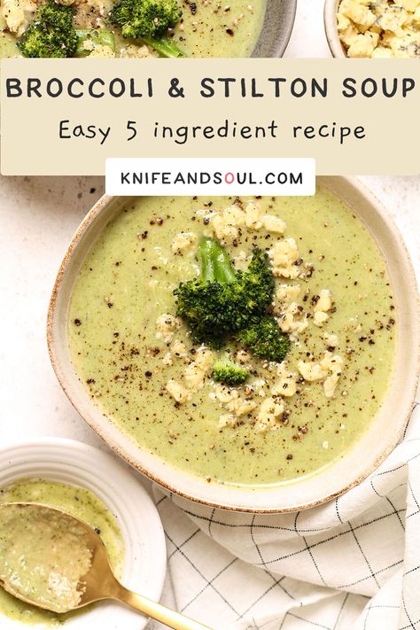 Stilton Recipes, Broccoli And Stilton Soup, Stilton Soup, Easy Homemade Soups, Scotland Food, Soup Maker Recipes, Quick Soup Recipes, Easy Broccoli, Quick And Easy Soup