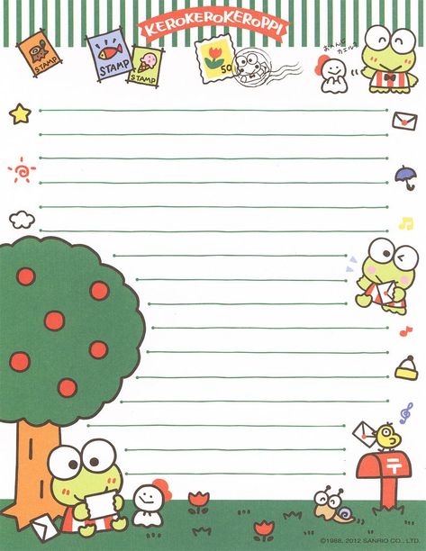 Kawaii Printables, Memo Pad Design, Hello Kitty Printables, Writing Paper Printable Stationery, Note Writing Paper, Writing Paper Printable, Memo Paper, Pen Pal Letters, Memo Pads