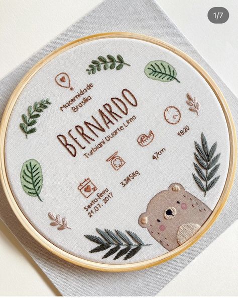 Koala Embroidery Pattern, Baby Name Embroidery, Newborn Embroidery, Unique Cross Stitch, Cushion Embroidery, Miniature Embroidery, Embroidery Hoop Wall Art, Name Embroidery, Hand Embroidery Patterns Flowers