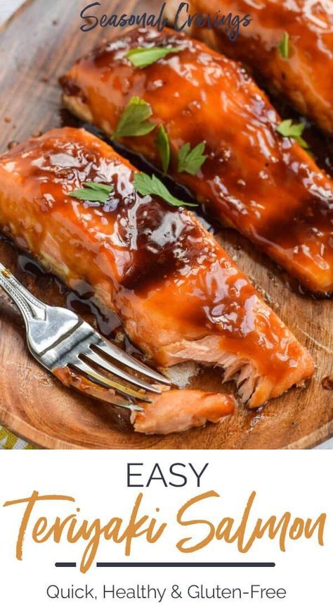 Easy Teriyaki Salmon, Baked Teriyaki Salmon, Salmon Teriyaki Recipe, Salmon Marinade, Garlic Butter Salmon, Butter Salmon, Teriyaki Salmon, Easy Salmon, Baked Salmon Recipes