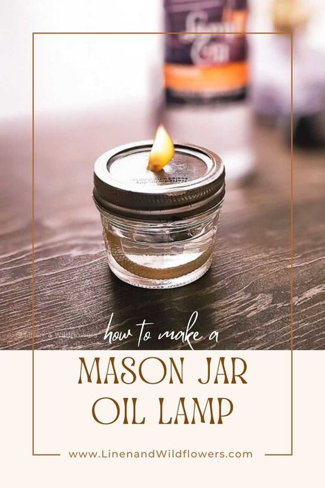 How to make a mason jar oil lamp is so easy to make. You can make a beautiful mason jar oil lamp with just a few accessories in no time. Olive Oil Candles Mason Jars, Diy Oil Lamps Mason Jars, Oil Candles In Mason Jars, Mason Jar Oil Lamp Diy, Oil Lamps Diy Ideas, Diy Oil Lamp, Mason Jar Oil Lamp, Olive Oil Candle, Mason Jar Oil Candle