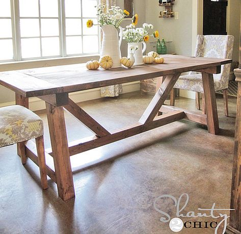 Truss Beam Table, Beam Table, Dining Table Plans, Diy Esstisch, Build A Farmhouse Table, Farmhouse Table Plans, Diy Dining Room Table, Natural Wood Table, Build A Table