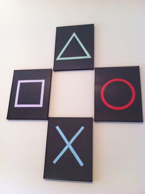 Gamer Room Diy, Video Game Room Decor, Art Mini Toile, Wall Art Frames, Boys Game Room, Gamer Room Decor, Boys Room Wall Art, Video Game Rooms, Art Frames