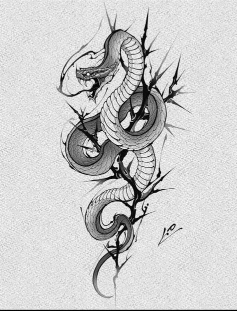 Sketches Snake, Snake Sketches, Tattoo Cool, Tato Flash, Barbed Wire Tattoos, Cobra Tattoo, Snake Tattoos, Cool Tattoo, Snake Tattoo Design