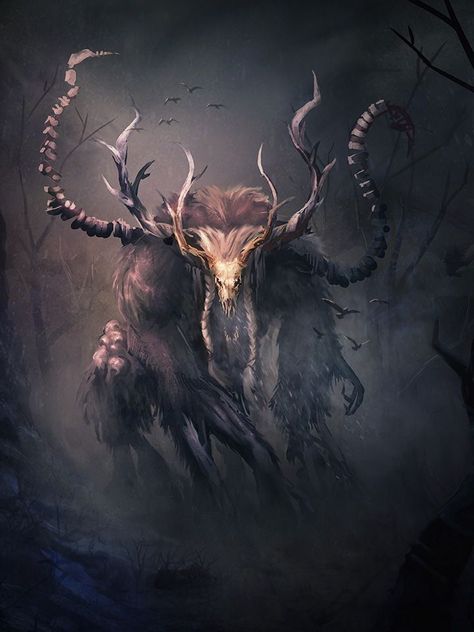 Wendigo Scary Facts, Dark Creatures, Fantasy Beasts, 다크 판타지, Monster Concept Art, Manama, Demon Art, Airbrush Art, Fantasy Monster