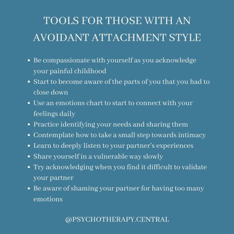 Avoidant Attachment Style, Avoidant Attachment, Avoidant Personality, Emotion Chart, Attachment Theory, Relationship Lessons, Relationship Therapy, Emotionally Unavailable, Relationship Psychology