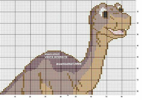 Dinosaur Perler Bead Pattern, Disney Inspired Tattoos, 123 Cross Stitch, Dragon Cross Stitch, Kids Knitting Patterns, Perler Bead Templates, Cross Stitch Needles, Cross Stitch Heart, Dinosaur Pattern