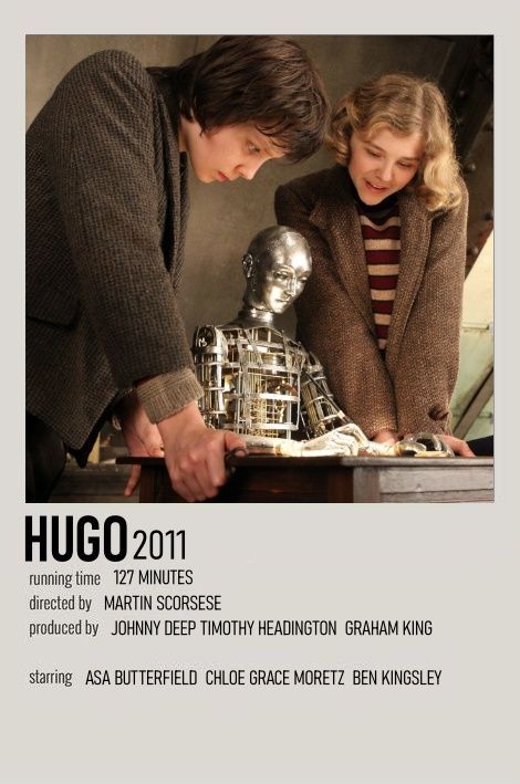 Hugo Movie Poster, Best Office Episodes, Cartoon Movie Poster, Hugo Movie, Hugo 2011, Robert Richardson, Polaroid Movie Poster, Horror Funny, Movie Hacks