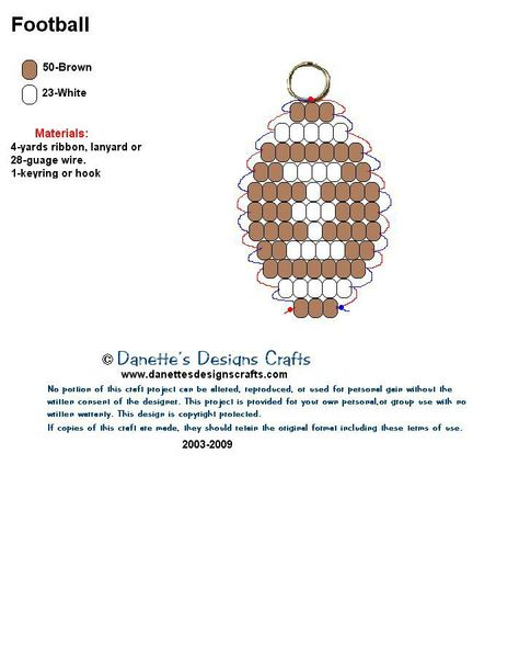 Denver Broncos Football Made With Seed Beads, Football Beaded Keychain, Beaded Keychain Animals, Craft Ribbon Storage, Pony Bead Keychain Patterns Paw, Bead Pet Keychain Patterns, Xmas Crafts Kids, Beaded Animals Tutorial, Pony Bead Animals