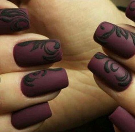 Warning: These nail art ideas may cause extreme jealousy and an overwhelming desire to promptly schedule your next appointment at the salon! So, if you’re not prepared to have the most enviable nails in town, it may be best to turn back now. . .  . Nail Designs Cool, Steampunk Nails, Burgundy Acrylic Nails, Art Nail Designs, Kids At Heart, Lace Nails, Goth Nails, Pretty Nail Art Designs, Burgundy Nails