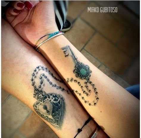 10 Meaningful Couple Tattoo Ideas - Wondafox |  tattoo ideas for couples husband wife simple Connecting Couple Tattoos, Soul Mate Tattoo Ideas Couple, Relationship Tattoos Meaningful, Couples Tattoos Love, Renewal Tattoo, Connected Tattoos, Soul Mate Tattoo Ideas, Husband And Wife Tattoos Unique, Mrs Tattoo