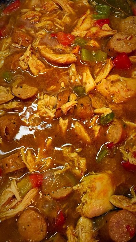 Creamy Gumbo Recipe, Gumbo With Tomatoes, Easy Gumbo Recipe Simple, Louisiana Gumbo Recipe Authentic, Chicken Gumbo Recipe Easy, Gumbo Recipe Authentic, Chicken Sausage Gumbo Recipe, Chicken Gumbo Recipe, Etoufee Recipe