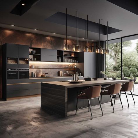 3+ Ways Modern European Kitchen Designs Transform Spaces • 333+ Images • [ArtFacade] Modern European Kitchen, Parallel Kitchen Design, Kitchen Wall Tiles Design, Modern Kitchen Island Design, European Kitchen Design, European Kitchen, House Design Trends, European Kitchens, Dream Kitchens Design