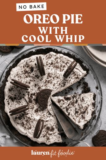 No Bake Oreo Pie, Oreo Cookie Pie, Silk Pie Recipe, Oreo Pie Crust, Cool Whip Desserts, Oreo Desserts, Oreo Pie, Homemade Peanut Butter Cups, Summer Pie