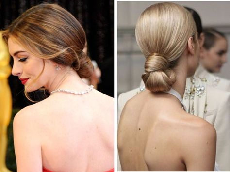 Sleekly-knotted Bun - Best Hairstyles for High Collar Dress - EverAfterGuide Hairstyle For V Neck Dress, Hairstyles For Halter Dress, Halter Dress Hairstyles, High Neck Dress Hair, Hairstyles For High Neck Dresses, Knotted Bun, Halter Dress Formal, Lovely Hairstyles, Hello Hair