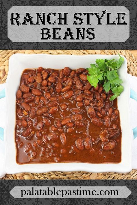 Rancho Beans Recipe, Ranch Beans Recipe, Ranch Style Beans Recipe, Ranch Beans, Usa Recipes, Ranch Style Beans, Potatoes Soup, Recipes Copycat, Parmesan Pork Chops