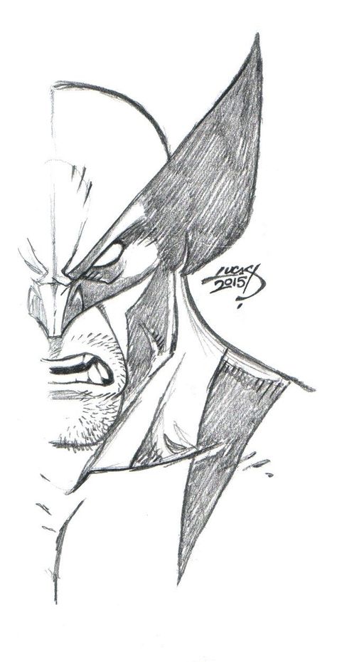 Dibujos Wolverine Sketch, Superhero Sketches, Marvel Art Drawings, Drawing Superheroes, Wolverine Art, Marvel Drawings, Comic Drawing, Art Drawings Sketches Creative, Pencil Art Drawings