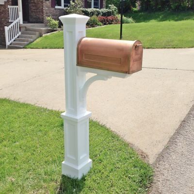 White Mailbox, Mailbox Makeover, Mailbox Landscaping, Mailbox Posts, Hawaiian Party Decorations, Mailbox Post, Mail Post, Wood Post, New England Style