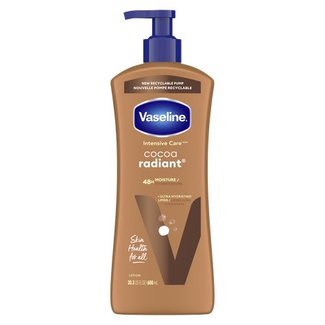 Vaseline® Intensive Care™ Cocoa Radiant® Lotion Vaseline Cocoa Radiant, Vaseline Cocoa, Pure Cocoa Butter, Extremely Dry Skin, Intensive Care, Itchy Skin, Dehydrated Skin, Vaseline, Lip Care