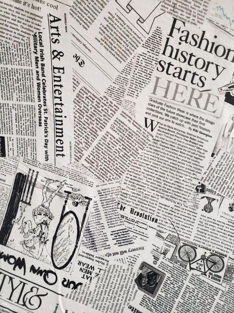 Black Newspaper, Newspaper Textures, Newspaper Wallpaper, Crumpled Paper Background, Newspaper Collage, Newspaper Background, Newspaper Fashion, Stationary Paper, Crumpled Paper