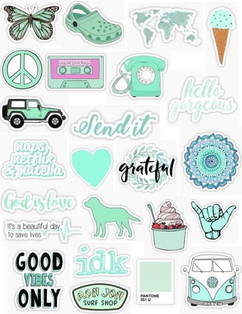 Trendy tumblr laptop stickers #backgrounds MadEDesigns.redbubble.com #MadEDesigns Redbubble Pastel Green Stickers, Mint Green Stickers, Stickers Trendy, Green Stickers, Vsco Stickers, Green Jeep, Stickers Cool, Penanda Buku, Mint Green Aesthetic