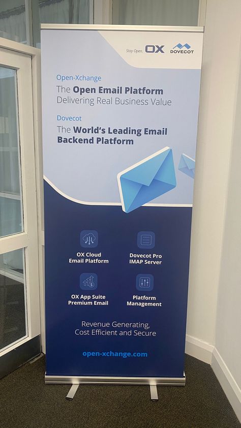 Woohoo! Just received the #OpenXchange pull-up banner and swag for #DomainSummit! Getting so excited, only 9 days to go! London, here we come! #OpenEmail #EmailPlatform Pull Up Banner, Pull Up, Pull Ups, So Excited, Banners, London