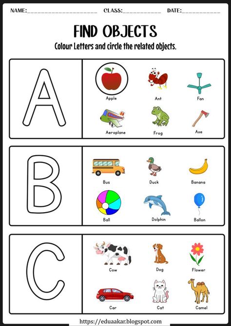 Worksheets For Toddlers, Preschool English, Letters Worksheets, Alphabet Activities Kindergarten, Preschool Activities Printable, Kids Worksheet, Letter Worksheets For Preschool, Printable Alphabet Worksheets, Fun Worksheets For Kids